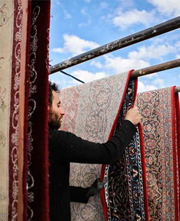 خشک کردن قالی در قالیشویی تهران ویلا